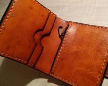 Cartera de pell de bricolatge