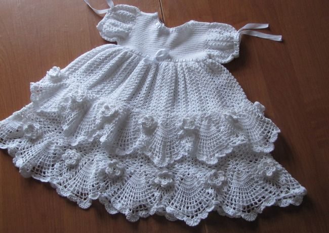 Christening dress with flowers