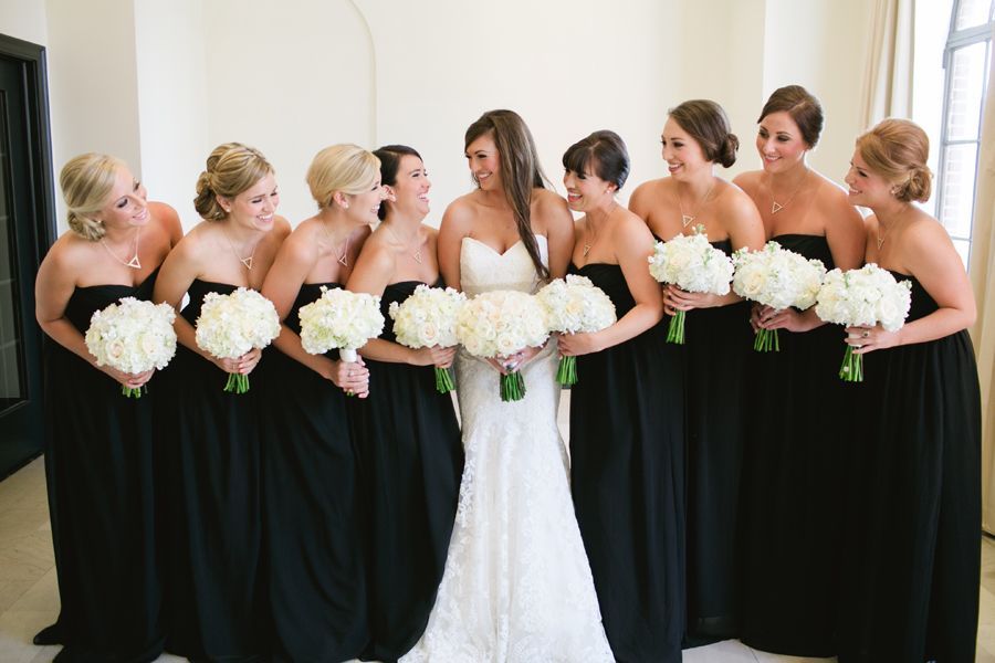 black bridesmaid dress