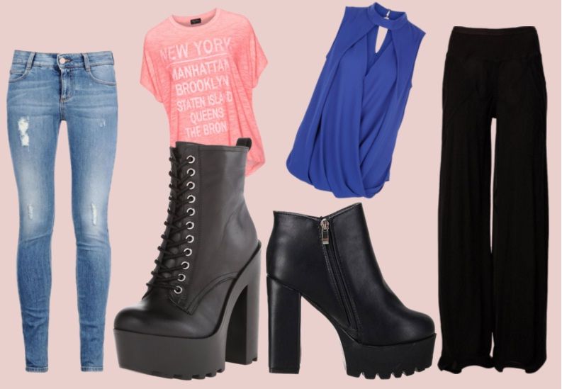 Combinations of ankle boots with tractor soles