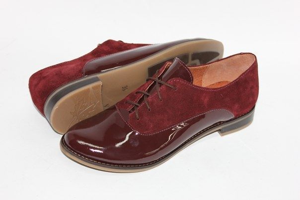 Oxfords femininos cor de vinho