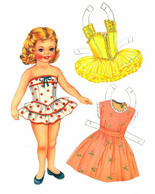 Cardboard doll dresses