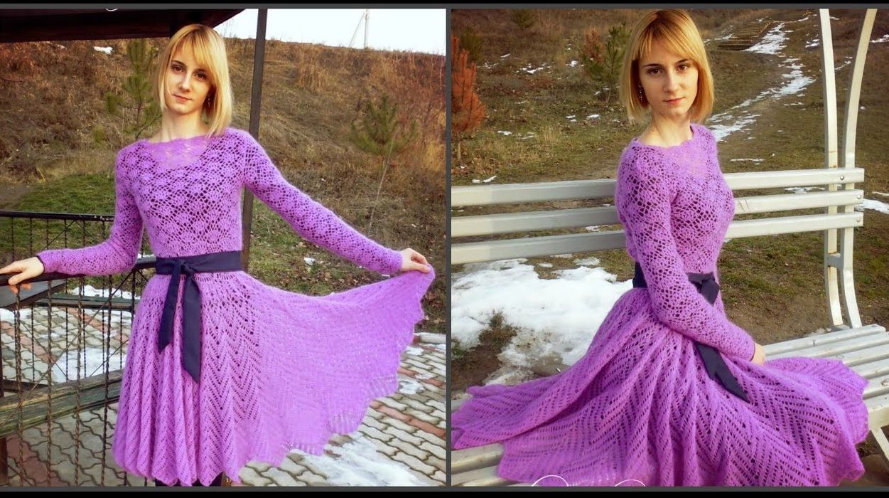 Lilac mohair dress