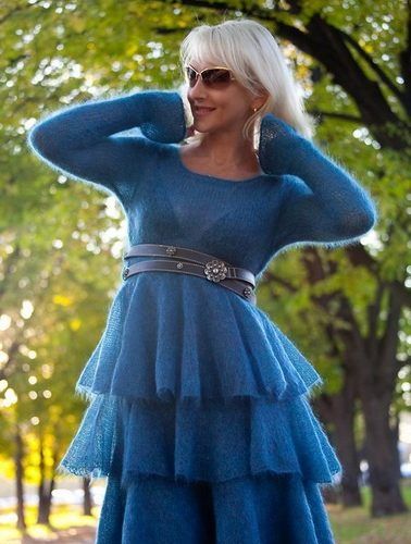 Blue mohair dress