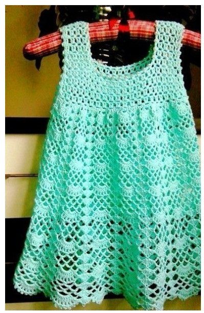 simple openwork dress for girls