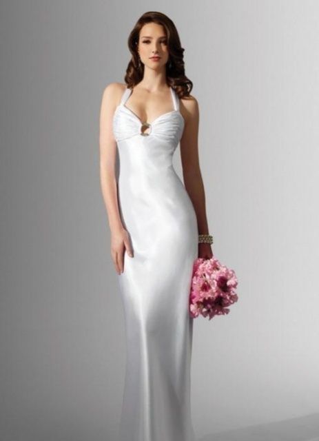 Straight wedding dress