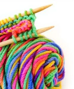 Yarn and knitting needles