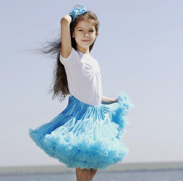 White top and tutu skirt