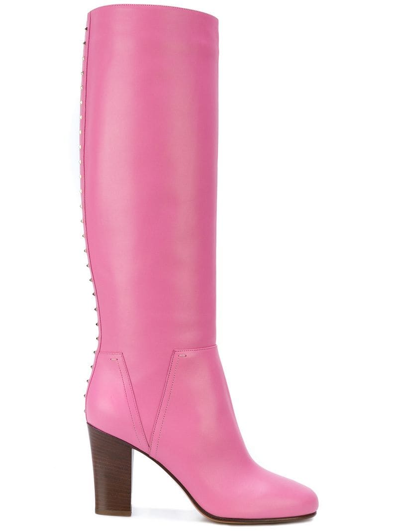 botas rosa suave 