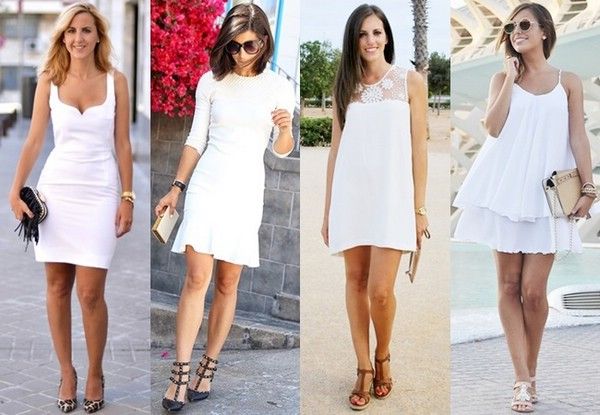 vestido corto blanco