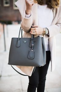 tote with coat