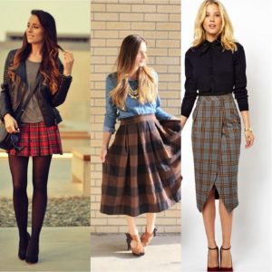 Looks with a plaid skirt