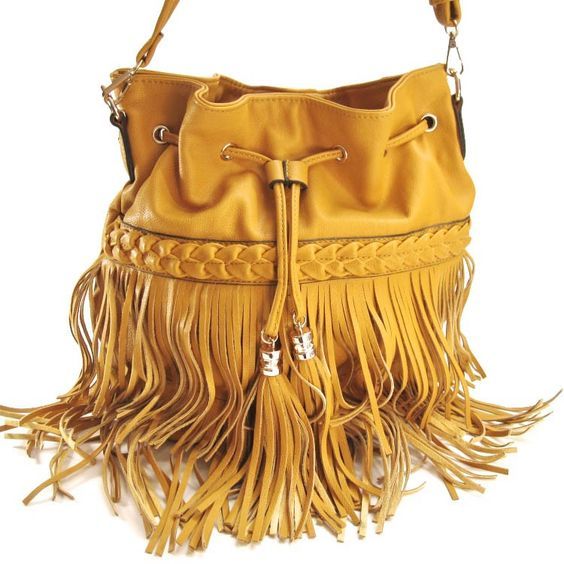 Sac en simili cuir jaune