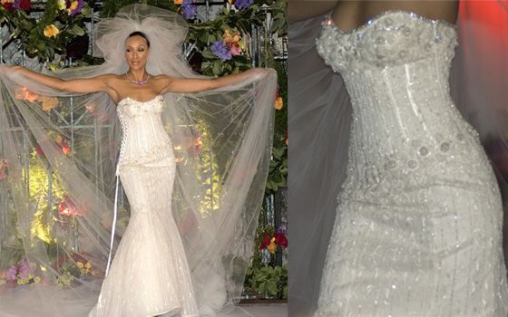 abito da sposa con diamanti