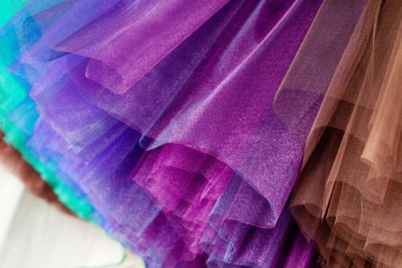 Colored tulle