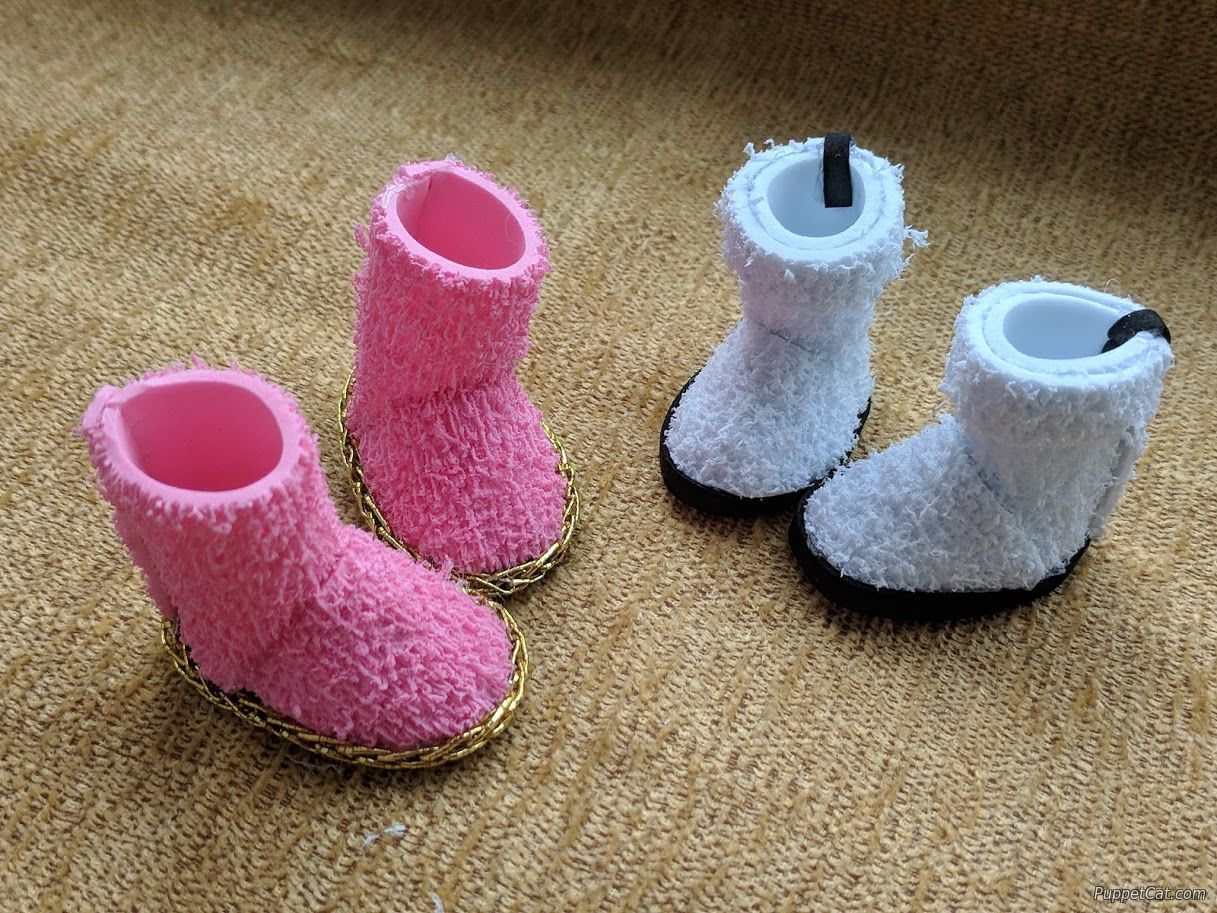 Pink and blue uggs