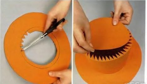 Making a hat out of cardboard