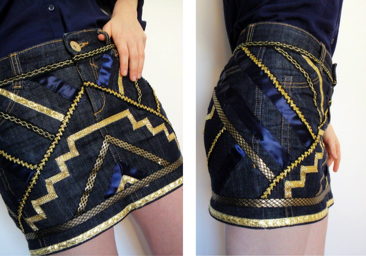 Decorating a skirt with braid