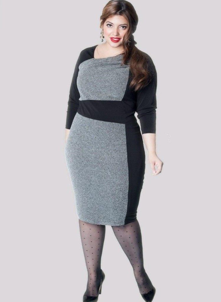 Knitted dress for obese women