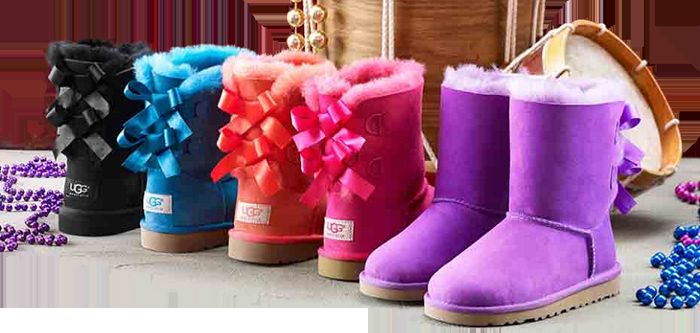 รองเท้าบูท ugg สีมีคันธนู