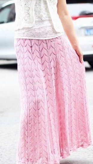 Roze mohair rok