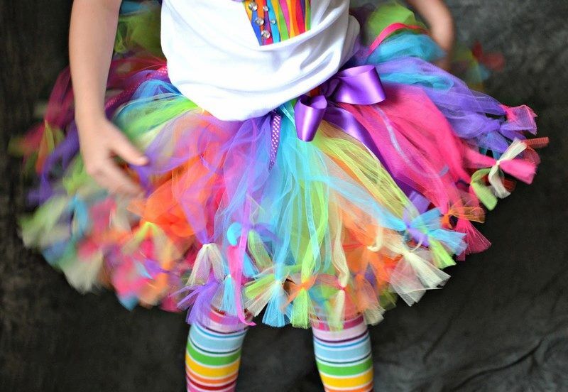 Colored tulle tutu skirt