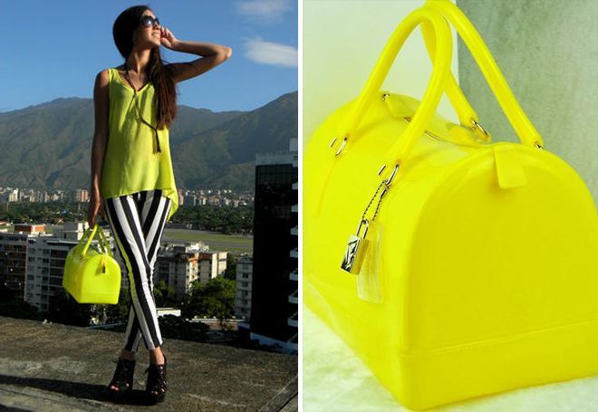 Bright yellow bag