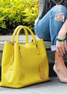 Yellow shopping bag