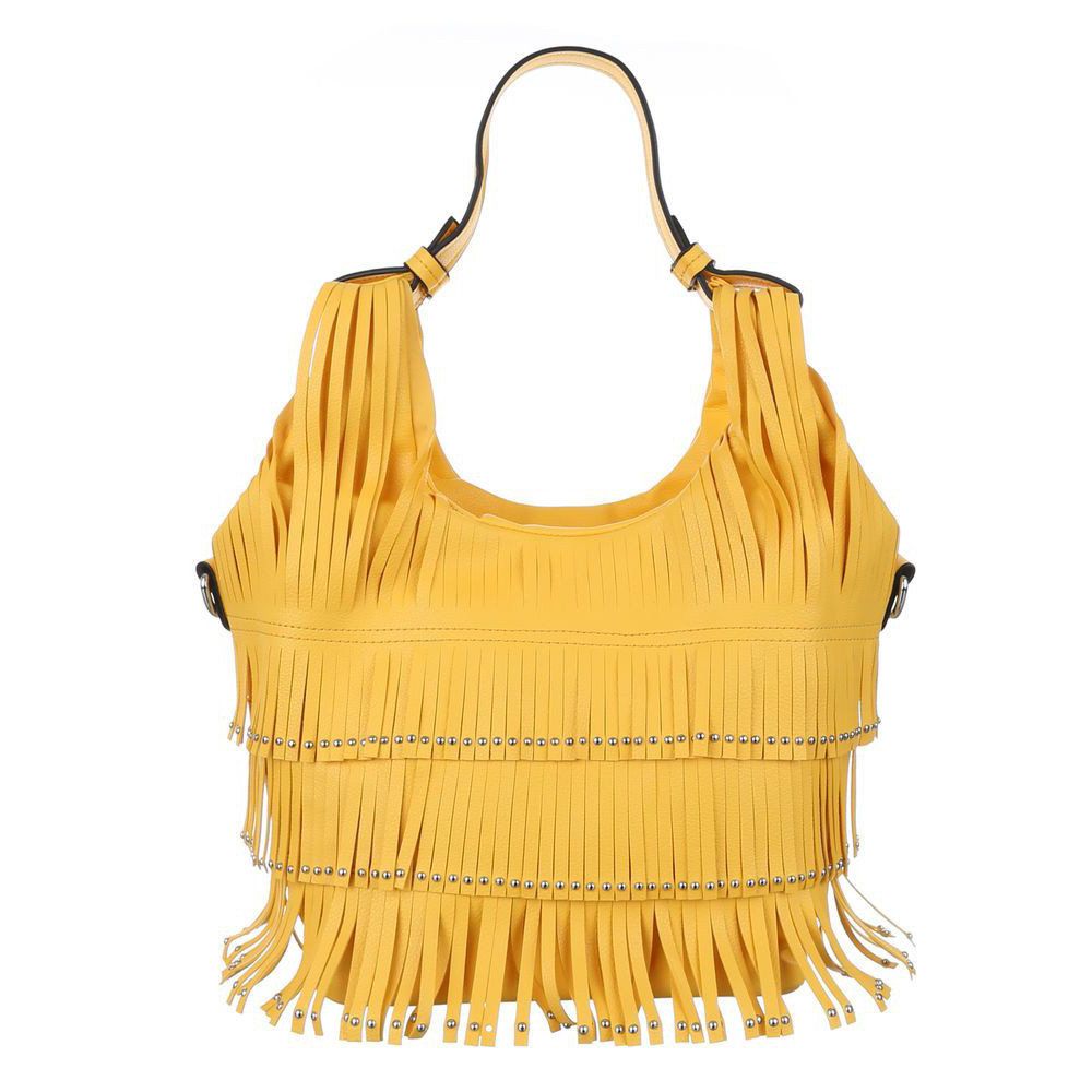 yellow hobo bag