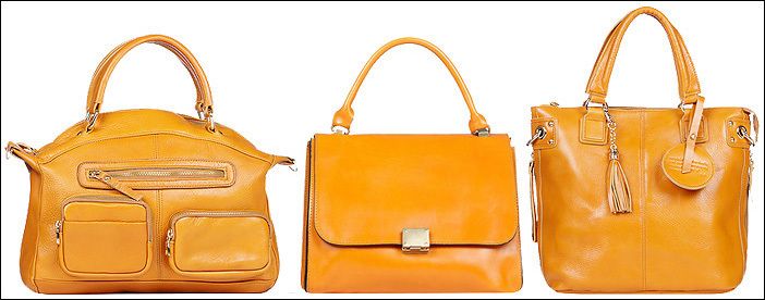 Models of yellow bags for business style