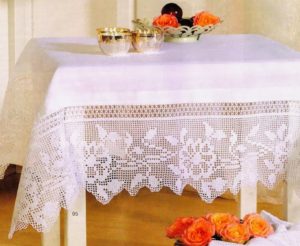 Crochet tablecloth