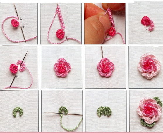 Fleurs au crochet