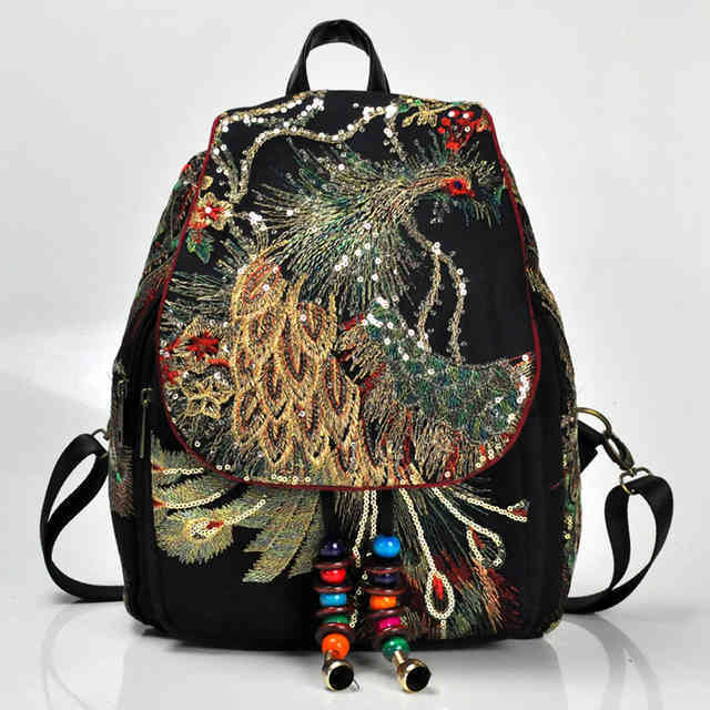 backpack with beads