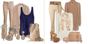 outfits met een beige tas