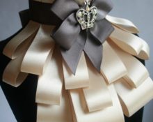 DIY satin ribbon jabot