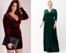 robes de velours pour grande taille