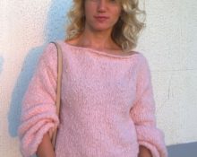 maglione di alpaca rosa