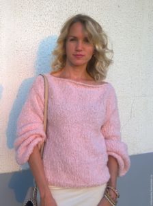 pink alpaca sweater