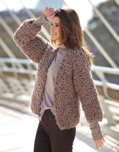 bouclé yarn sweater