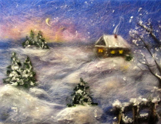 version de la soirée peinture en forêt