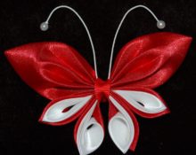 Satin ribbon butterfly