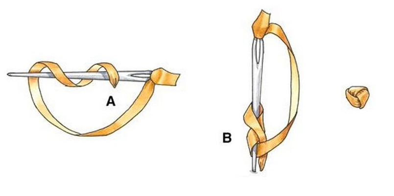 Ruy băng satin thắt nút kiểu Pháp