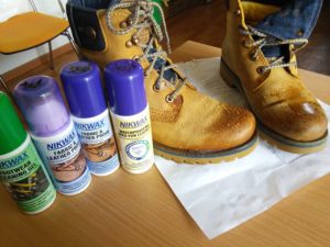 Water-repellent impregnation for shoes