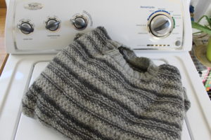 Machine washable wool items