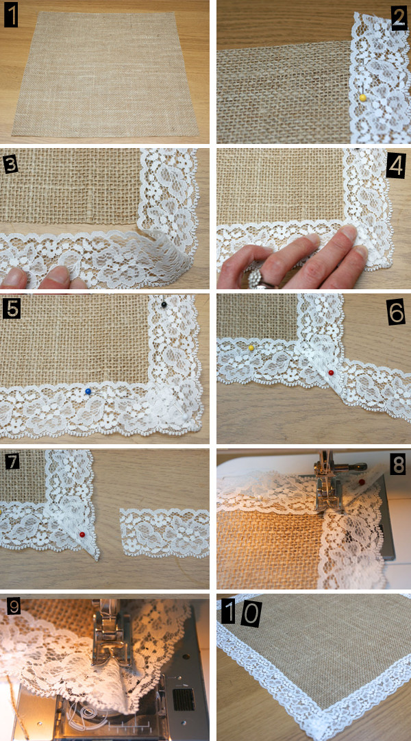 Sew lace step by step