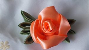 Satin ribbon rose 10