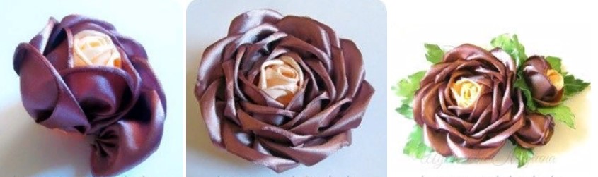 Malapad na ribbon rose