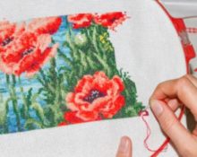 Hand stitch embroidery