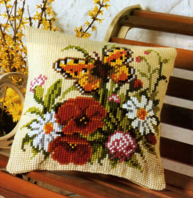 Cross stitch na unan