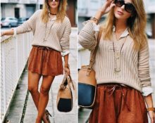 Suede skirt